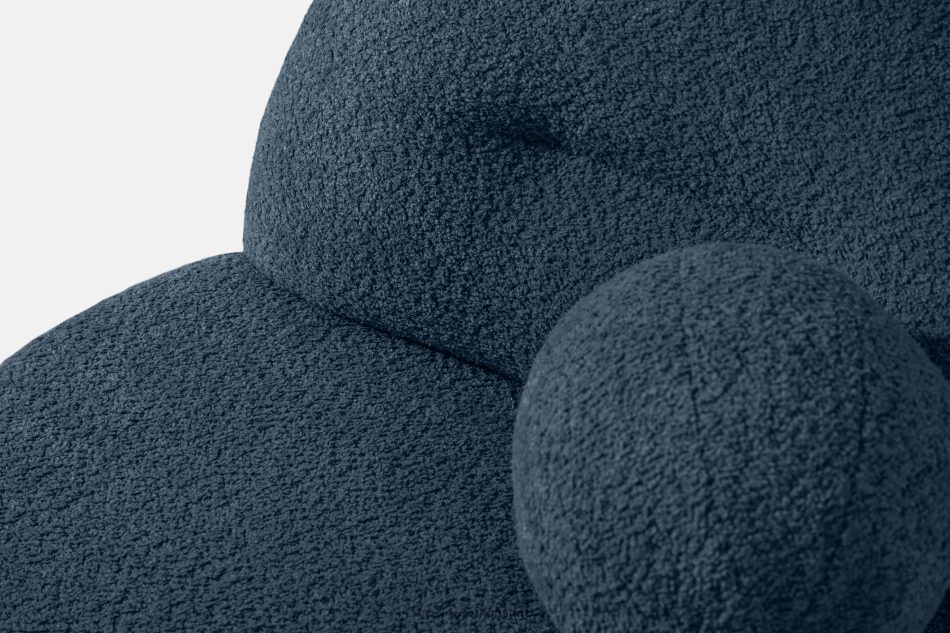 MALVE Kreslo z bouclé tkaniny v štýle Japandi tmavomodré tmavo modrá - obrázok 4
