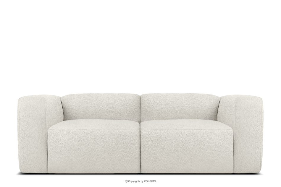 BUFFO Mäkká dvojmiestna pohovka z bielej bouclé tkaniny bílá - obrázok 0