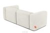 BUFFO Mäkká dvojmiestna pohovka z bielej bouclé tkaniny bílá - obrázok 4