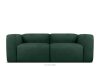 BUFFO Mäkká dvojmiestna pohovka z tmavo zelenej bouclé tkaniny tmavě zelená - obrázok 1