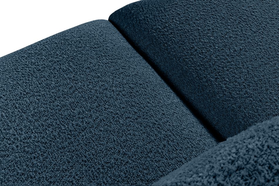 BUFFO Mäkká dvojmiestna pohovka z tmavomodrej bouclé tkaniny tmavě modrá - obrázok 4