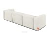 BUFFO Mäkká trojmiestna pohovka z bielej bouclé látky bílá - obrázok 4