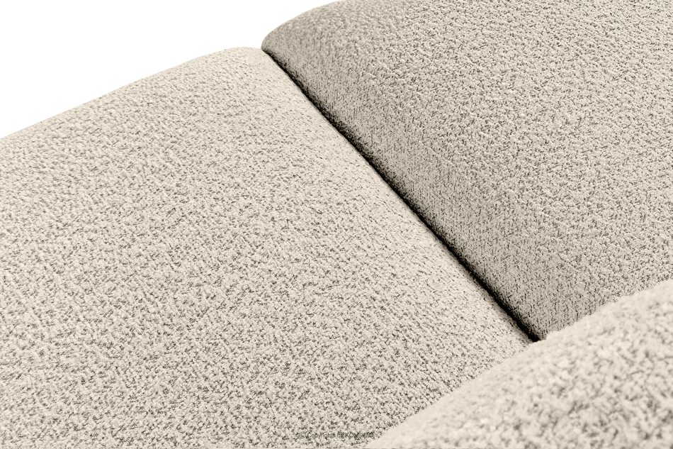 BUFFO Mäkká trojmiestna pohovka zo svetlo béžovej bouclé látky světle béžová - obrázok 4