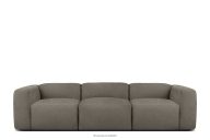 Mäkká trojmiestna pohovka z chladnej hnedej bouclé tkaniny