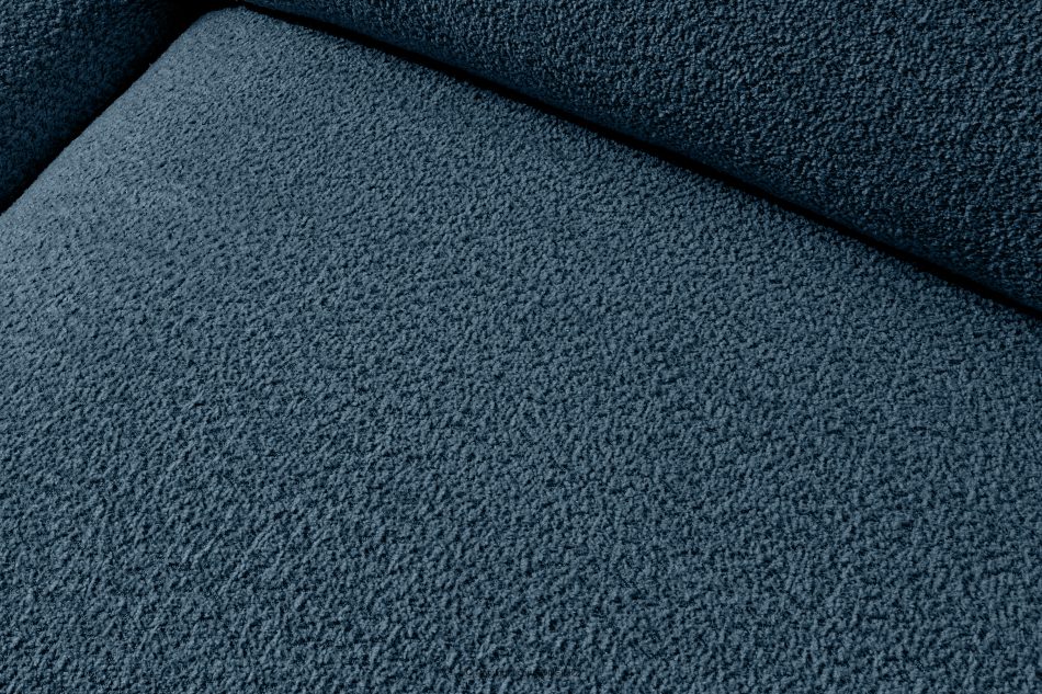 BUFFO Mäkká trojmiestna pohovka z tmavomodrej bouclé tkaniny tmavě modrá - obrázok 6