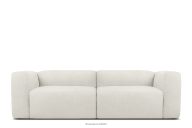 Mäkká 25-miestna pohovka z bielej bouclé tkaniny