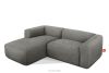 BUFFO Mäkká rohová pohovka z bouclé tkaniny ľavá oceľová ocel - obrázok 3