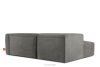 BUFFO Mäkká rohová pohovka z bouclé tkaniny ľavá oceľová ocel - obrázok 4