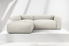 BUFFO Mäkká rohová pohovka z bouclé tkaniny ľavá biela bílá - obrázok 2