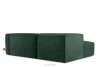 BUFFO Mäkká rohová pohovka z bouclé tkaniny ľavá tmavozelená tmavě zelená - obrázok 4