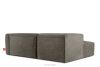 BUFFO Mäkká rohová pohovka z bouclé tkaniny ľavá chladná hnedá studená hnědá - obrázok 4