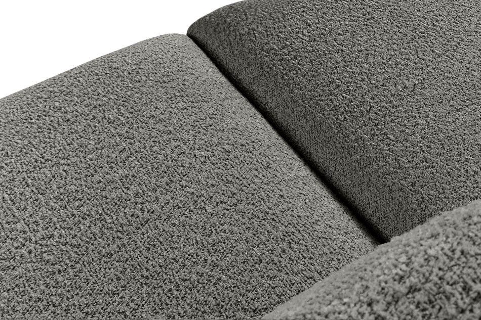 BUFFO Mäkká rohová pohovka z bouclé tkaniny pravá oceľová ocel - obrázok 4
