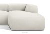 BUFFO Mäkká rohová pohovka z bouclé tkaniny pravá biela bílá - obrázok 8
