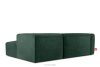 BUFFO Mäkká rohová pohovka z bouclé tkaniny pravá tmavozelená tmavě zelená - obrázok 4