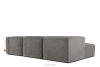 BUFFO Veľká mäkká rohová pohovka z bouclé tkaniny ľavá strana oceľová ocel - obrázok 4