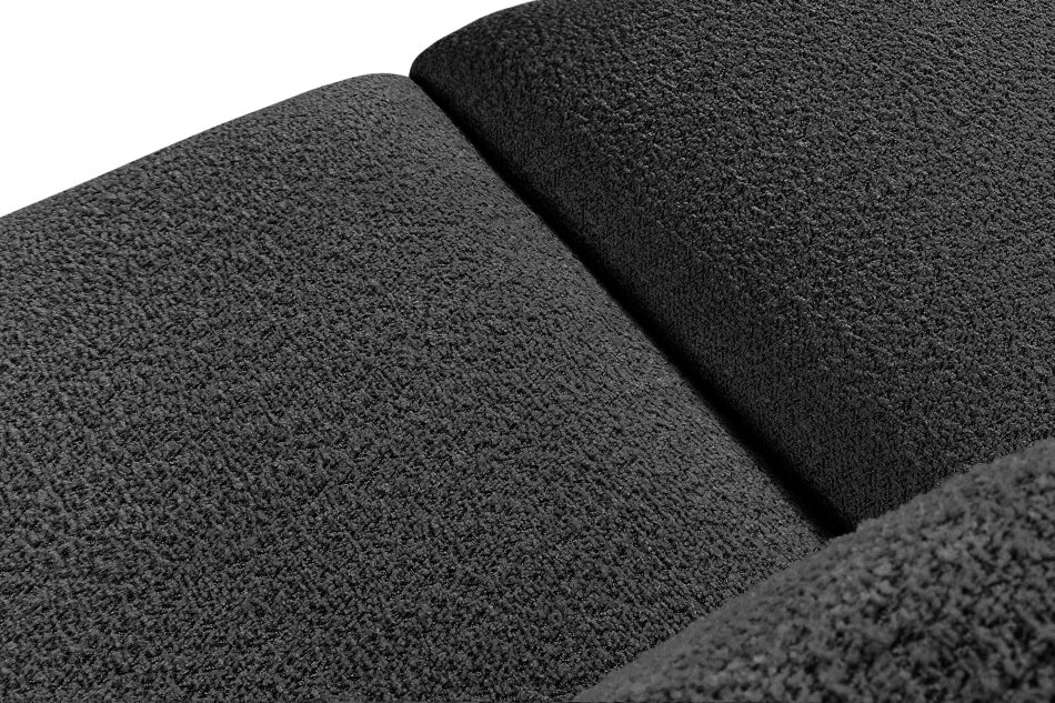 BUFFO Veľká mäkká rohová pohovka z bouclé tkaniny ľavá strana tmavo sivá tmavě šedá - obrázok 4