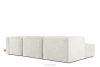 BUFFO Veľká mäkká rohová pohovka z bouclé tkaniny ľavá strana biela bílá - obrázok 4