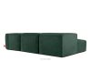 BUFFO Veľká mäkká rohová pohovka z bouclé tkaniny ľavá tmavo zelená tmavě zelená - obrázok 4