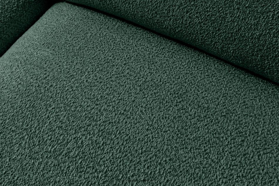 BUFFO Veľká mäkká rohová pohovka z bouclé tkaniny ľavá tmavo zelená tmavě zelená - obrázok 6