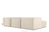 BUFFO Veľká mäkká rohová pohovka z bouclé tkaniny ľavá svetlo béžová světle béžová - obrázok 4