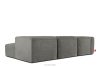 BUFFO Veľká mäkká rohová pohovka z bouclé tkaniny pravá oceľová ocel - obrázok 4