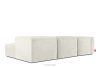 BUFFO Veľká mäkká rohová pohovka z bouclé tkaniny pravá biela bílá - obrázok 4