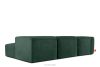 BUFFO Veľká mäkká rohová pohovka z bouclé tkaniny pravá tmavozelená tmavě zelená - obrázok 4