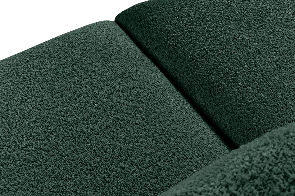 BUFFO Veľká mäkká rohová pohovka z bouclé tkaniny pravá tmavozelená tmavě zelená - obrázok 4