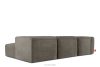 BUFFO Veľká mäkká rohová pohovka z bouclé tkaniny pravá chladná hnedá studená hnědá - obrázok 4
