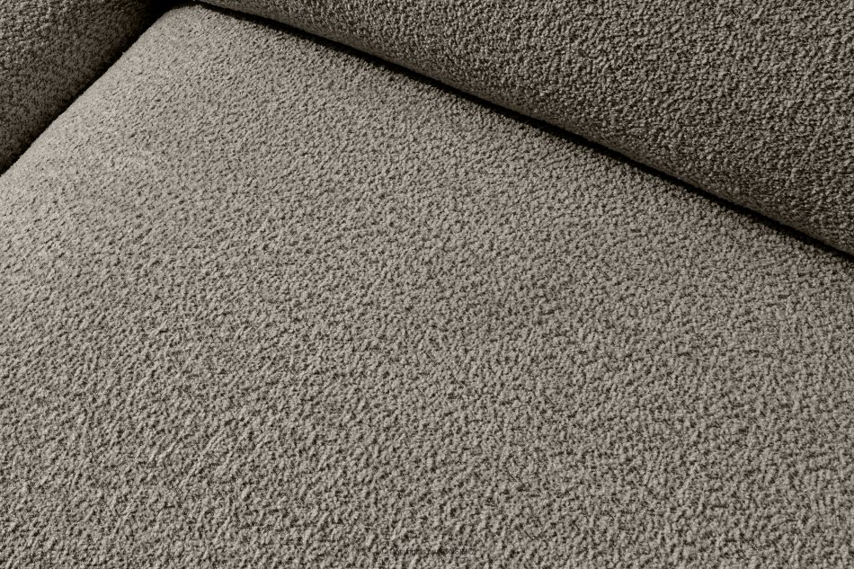 BUFFO Veľká mäkká rohová pohovka z bouclé tkaniny pravá chladná hnedá studená hnědá - obrázok 6