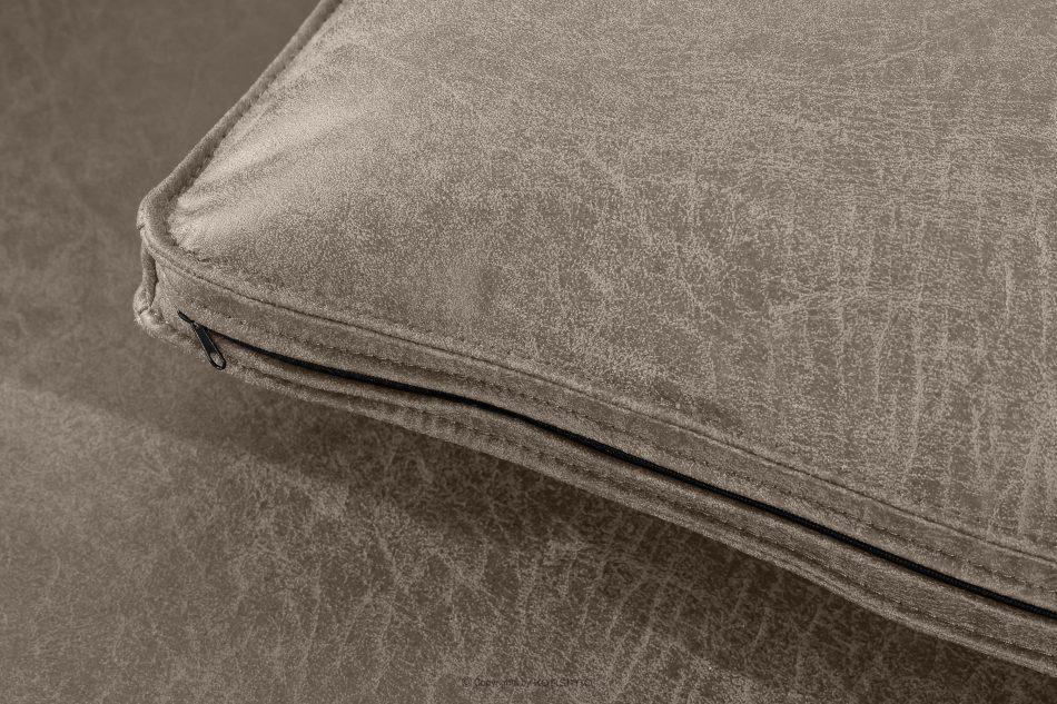 FEROX Rohová pohovka v štýle loft kožená látka svetlo sivá ľavá svetlo šedá - obrázok 8