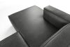 FEROX Rohová pohovka v štýle loft kožená látka tmavo sivá ľavá tmavo šedá - obrázok 5