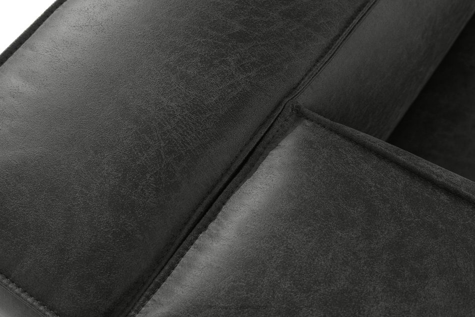 FEROX Rohová pohovka v štýle loft kožená látka tmavo sivá ľavá tmavo šedá - obrázok 5