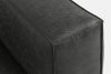 FEROX Rohová pohovka v štýle loft kožená látka tmavo sivá ľavá tmavo šedá - obrázok 10