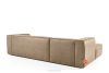 FEROX Rohová pohovka v štýle loft kožená látka béžová ľavá béžová - obrázok 4