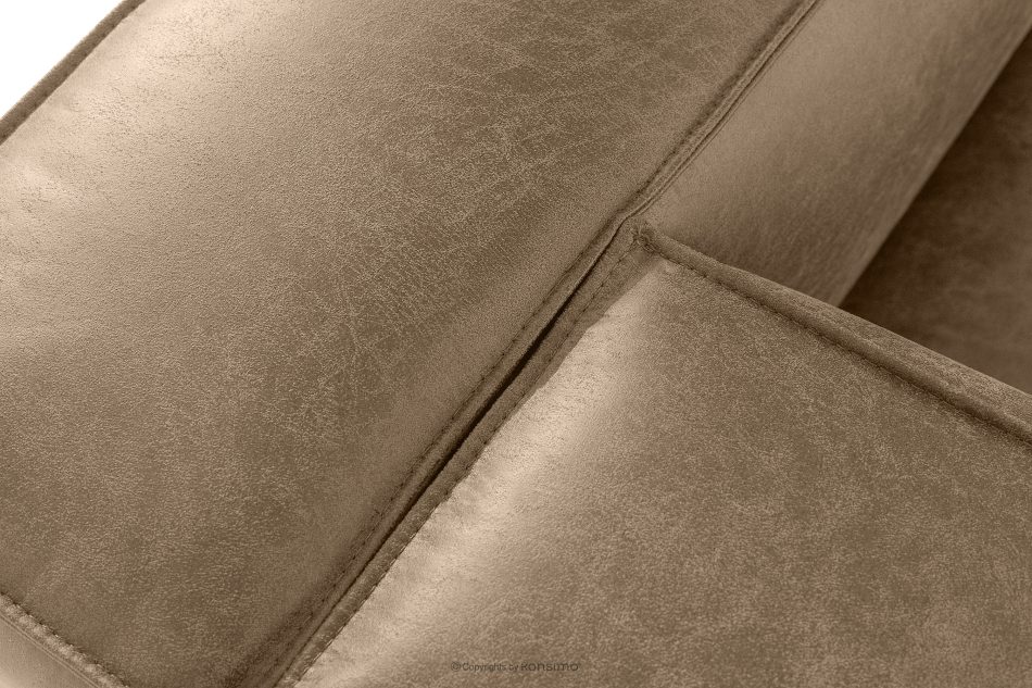 FEROX Rohová pohovka v štýle loft kožená látka béžová ľavá béžová - obrázok 5