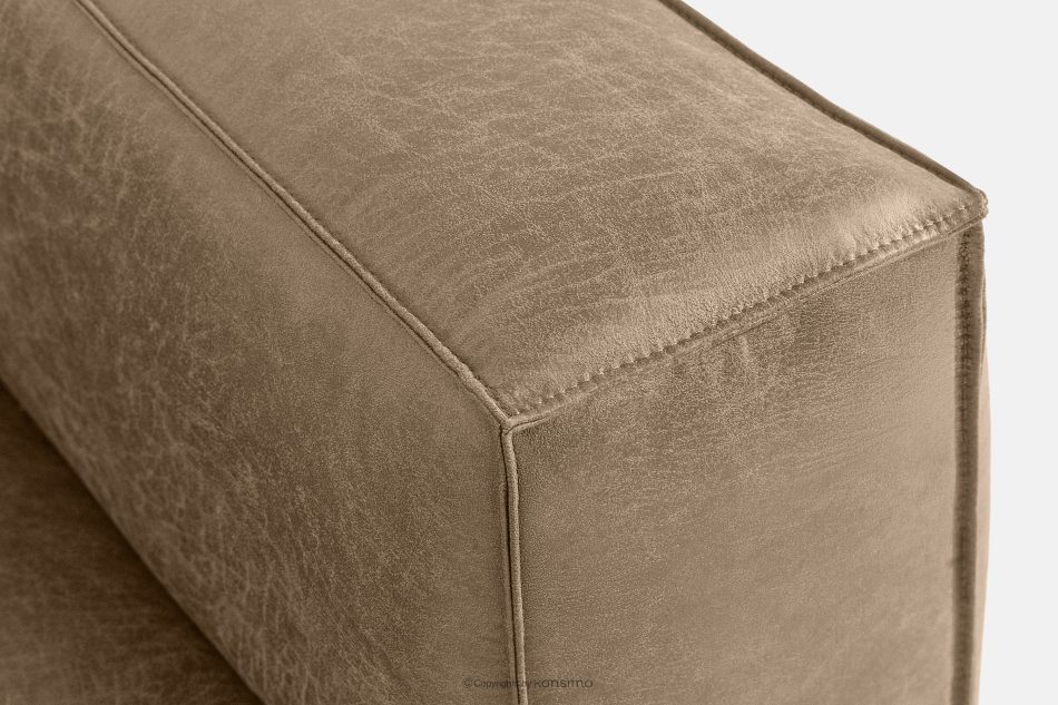 FEROX Rohová pohovka v štýle loft kožená látka béžová ľavá béžová - obrázok 9