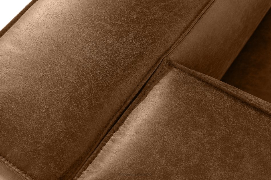 FEROX Rohová pohovka v štýle loft látka podobná koži hnedá ľavá hnedá - obrázok 5
