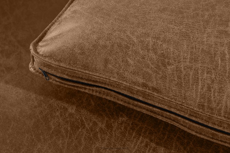 FEROX Rohová pohovka v štýle loft látka podobná koži hnedá ľavá hnedá - obrázok 8