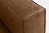 FEROX Rohová pohovka v štýle loft látka podobná koži hnedá ľavá hnedá - obrázok 10
