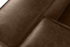 FEROX Rohová pohovka v štýle loft látka podobná koži tmavohnedá ľavá tmavo hnedá - obrázok 6