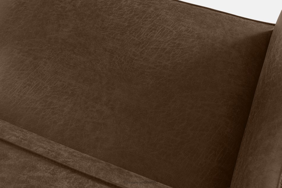 FEROX Rohová pohovka v štýle loft látka podobná koži tmavohnedá ľavá tmavo hnedá - obrázok 7