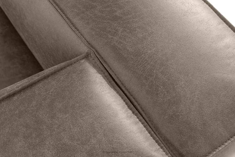 FEROX Rohová pohovka v štýle loft látka podobná koži svetlo sivá pravá svetlo šedá - obrázok 5