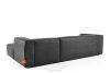 FEROX Rohová pohovka v štýle loft látka podobná koži tmavo sivá pravá tmavo šedá - obrázok 4