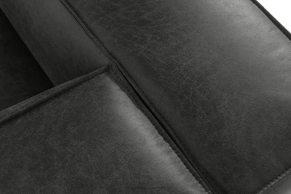 FEROX Rohová pohovka v štýle loft látka podobná koži tmavo sivá pravá tmavo šedá - obrázok 5