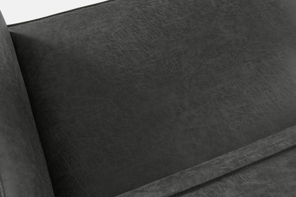 FEROX Rohová pohovka v štýle loft látka podobná koži tmavo sivá pravá tmavo šedá - obrázok 7