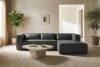 FEROX Rohová pohovka v štýle loft látka podobná koži tmavo sivá pravá tmavo šedá - obrázok 11