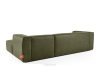 FEROX Rohová pohovka v štýle loft látka podobná koži zelená pravá zelená - obrázok 4