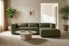 FEROX Rohová pohovka v štýle loft látka podobná koži zelená pravá zelená - obrázok 11