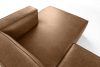 FEROX Rohová pohovka v štýle loft látka podobná koži hnedá pravá hnedá - obrázok 5